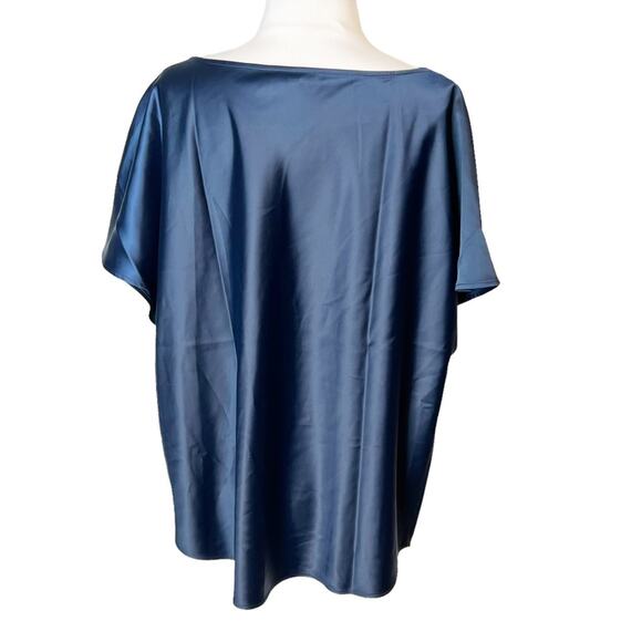 Universal Standard Viva drape neck top blue sz 14 16 - Picture 8 of 8
